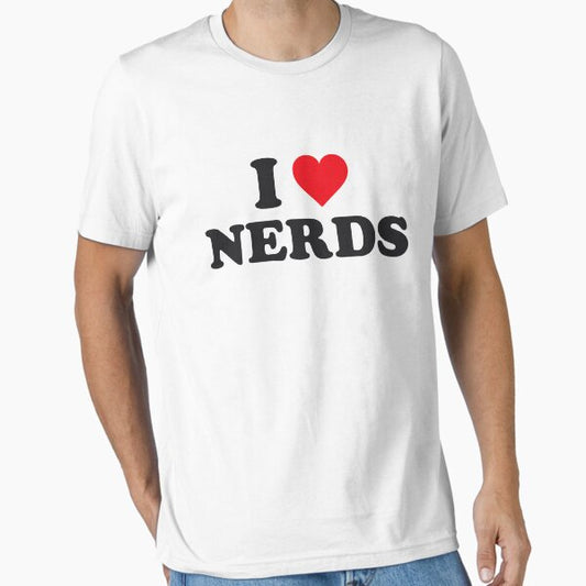 I Love Nerds Geek Typography Retro T-Shirt