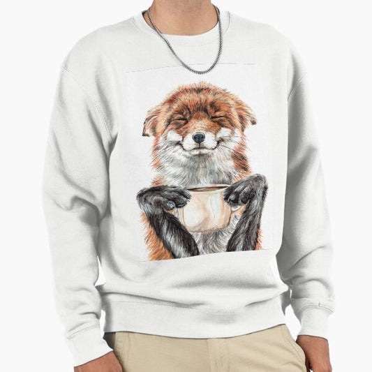 Morning Fox - cute coffee animal Sweatshirt