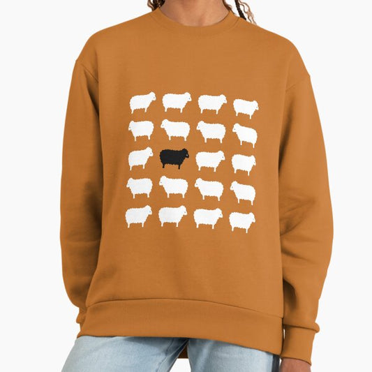Black Sheep Sweater Pattern Sweatshirt