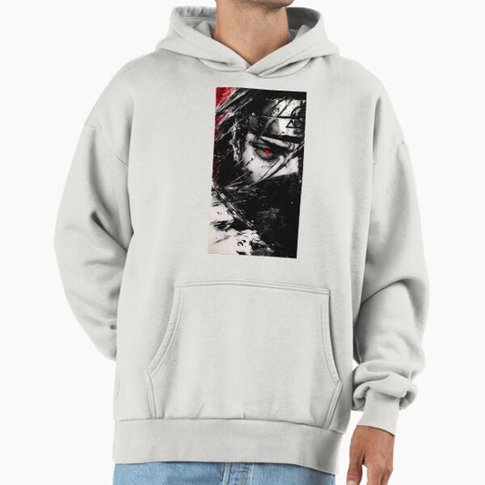 Kakashi Hatake - Crimson Eye Shinobi – Dark Anime Ninja with Blood Red Gaze Hoodie